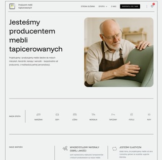 Strona firmowa producenta mebli tapicerowanych - Obrazek projektu